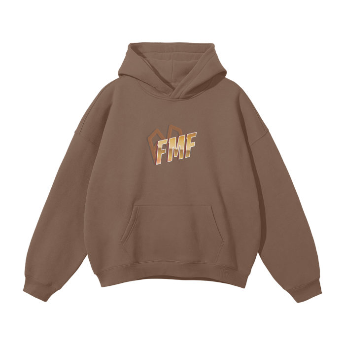 “FMF Shadows” (Brown) Oversized Fleece Hoodie