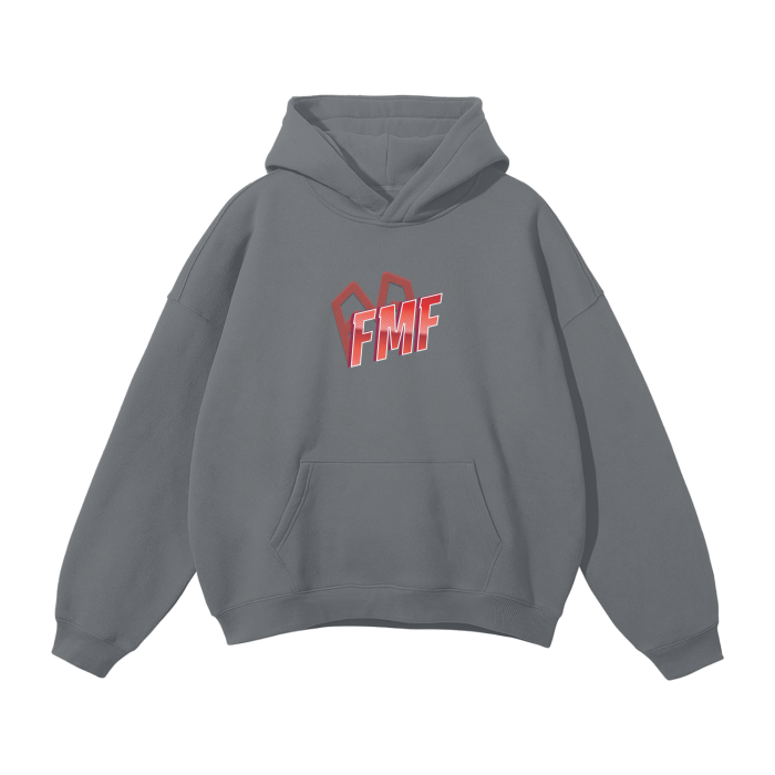 “FMF Shadows” (Red) Oversized Fleece Hoodie