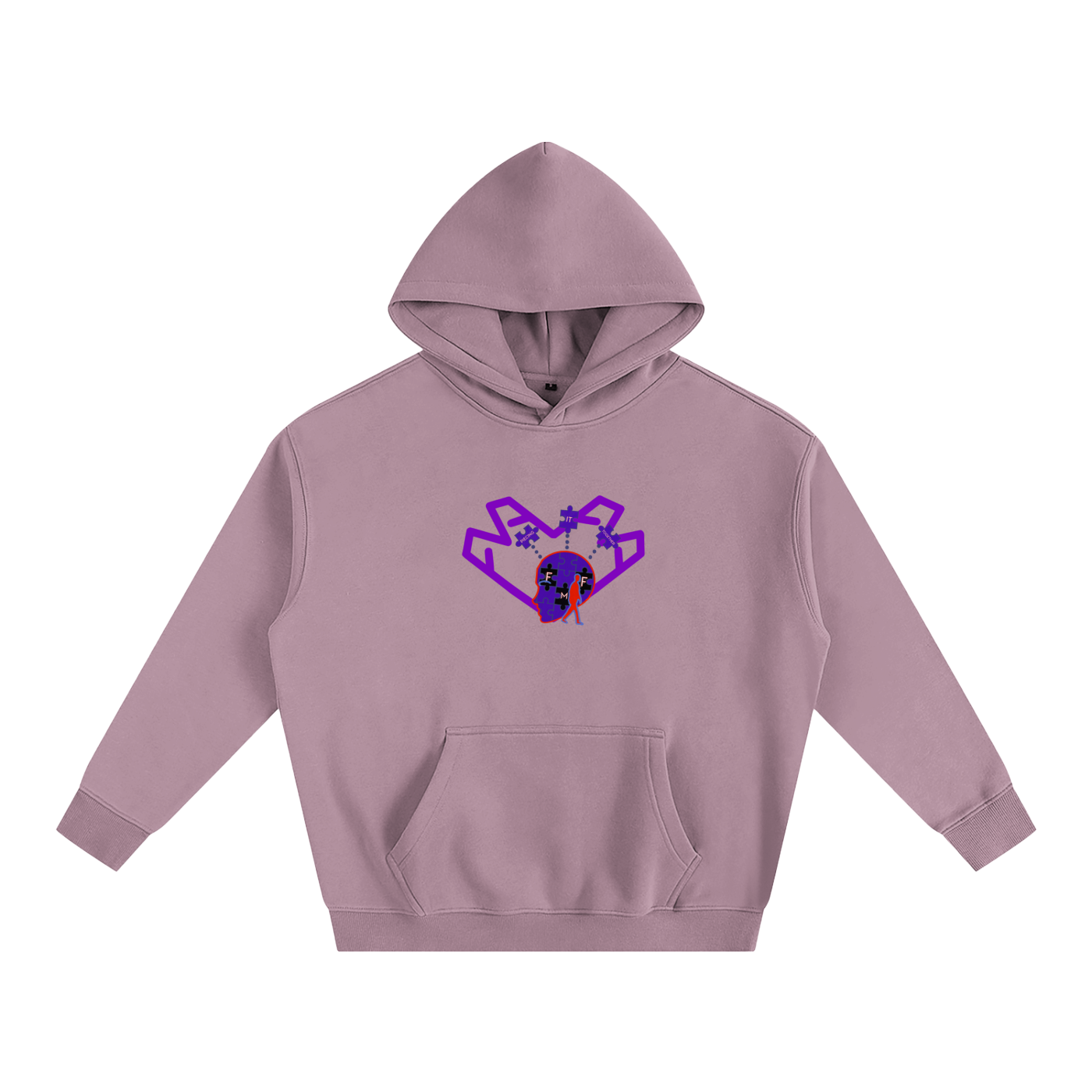 “Purple Heart” Oversize Hoodie