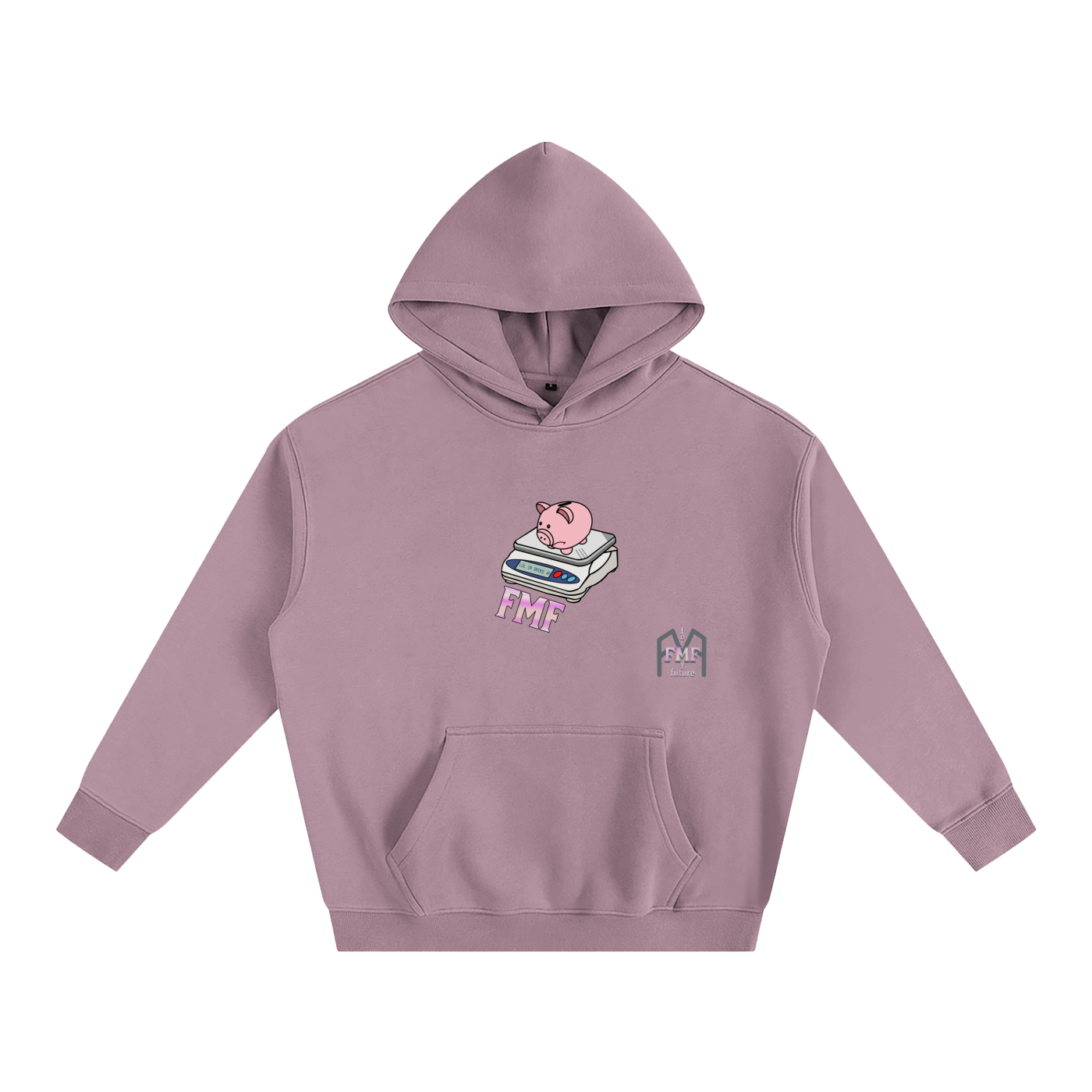 “Poor Piggy” Oversize Fleeced Hoodie