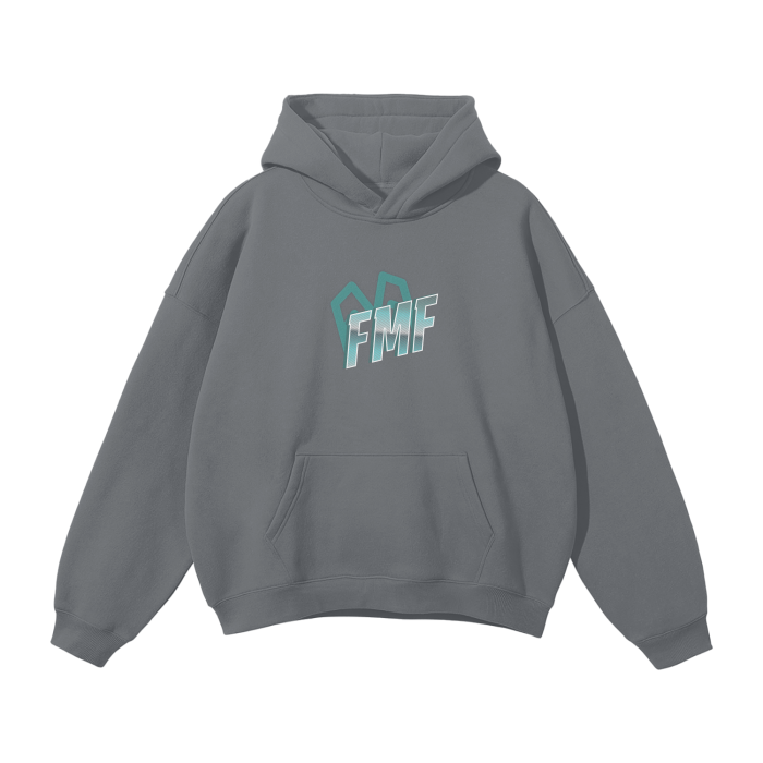 “FMF Shadows” (Blue) Oversized Fleece Hoodie