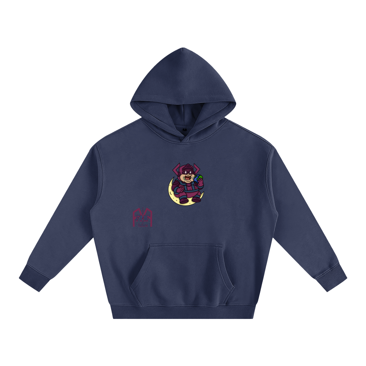 “Devouring Worlds” Oversize Fleeced Hoodie
