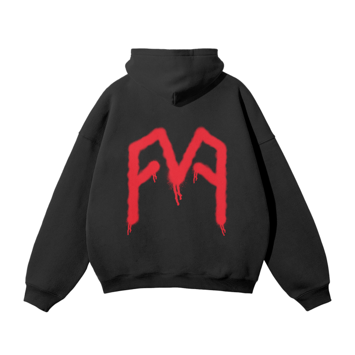 “Graffiti” (Red) Oversized Hoodie