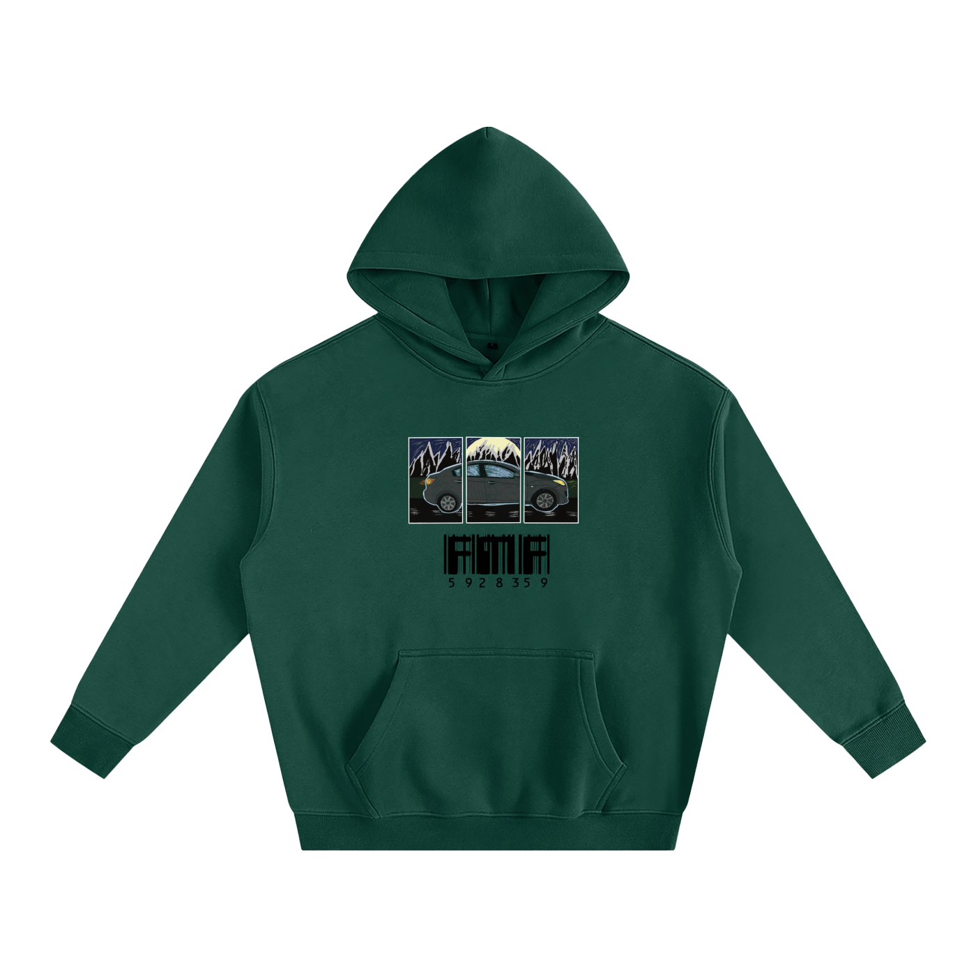“Barcode” Oversize Hoodie