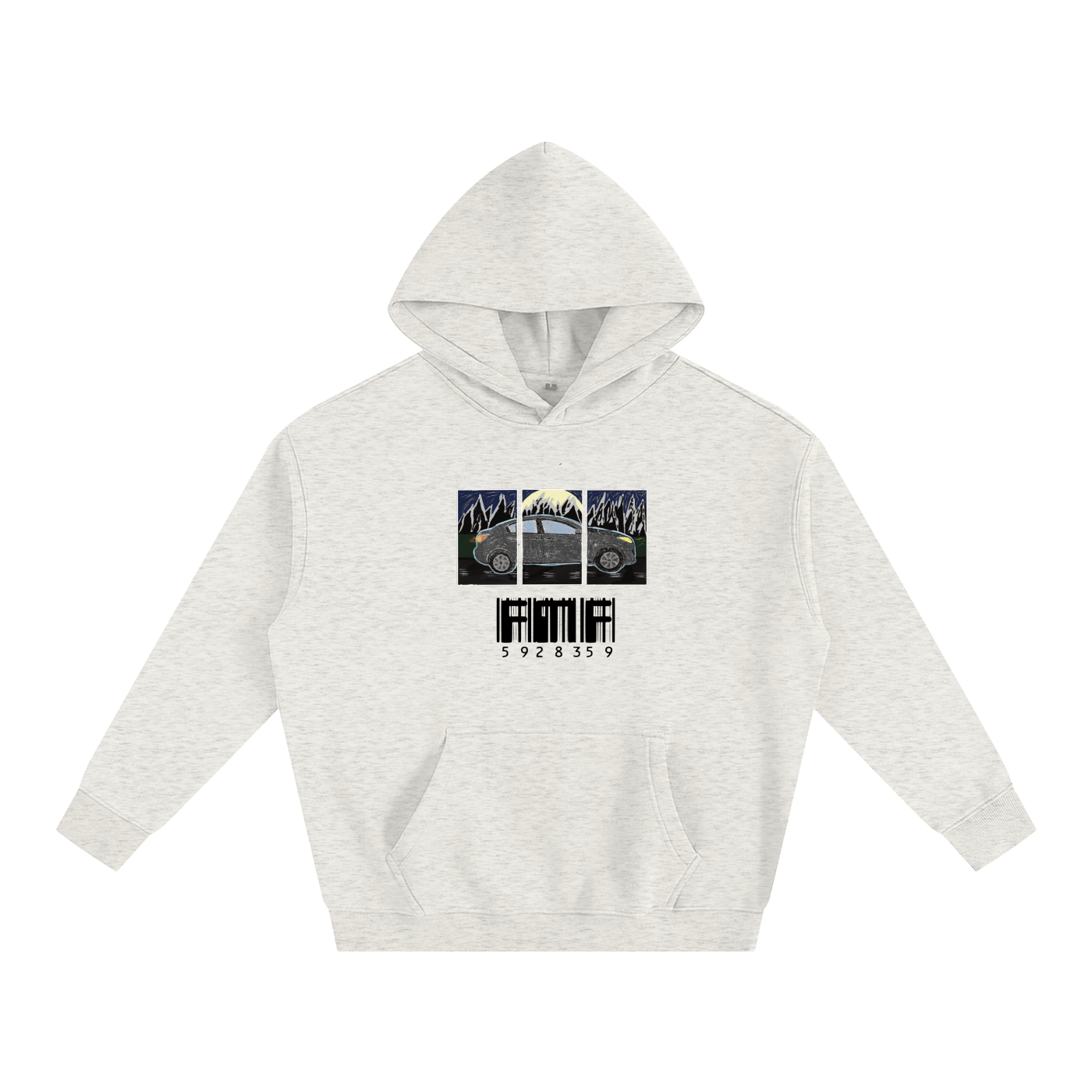 “Barcode” Oversize Hoodie
