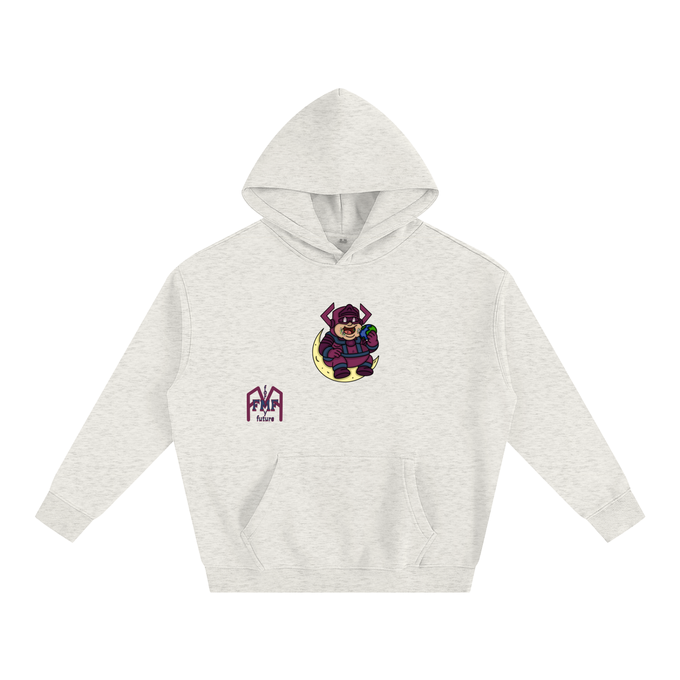 “Devouring Worlds” Oversize Fleeced Hoodie
