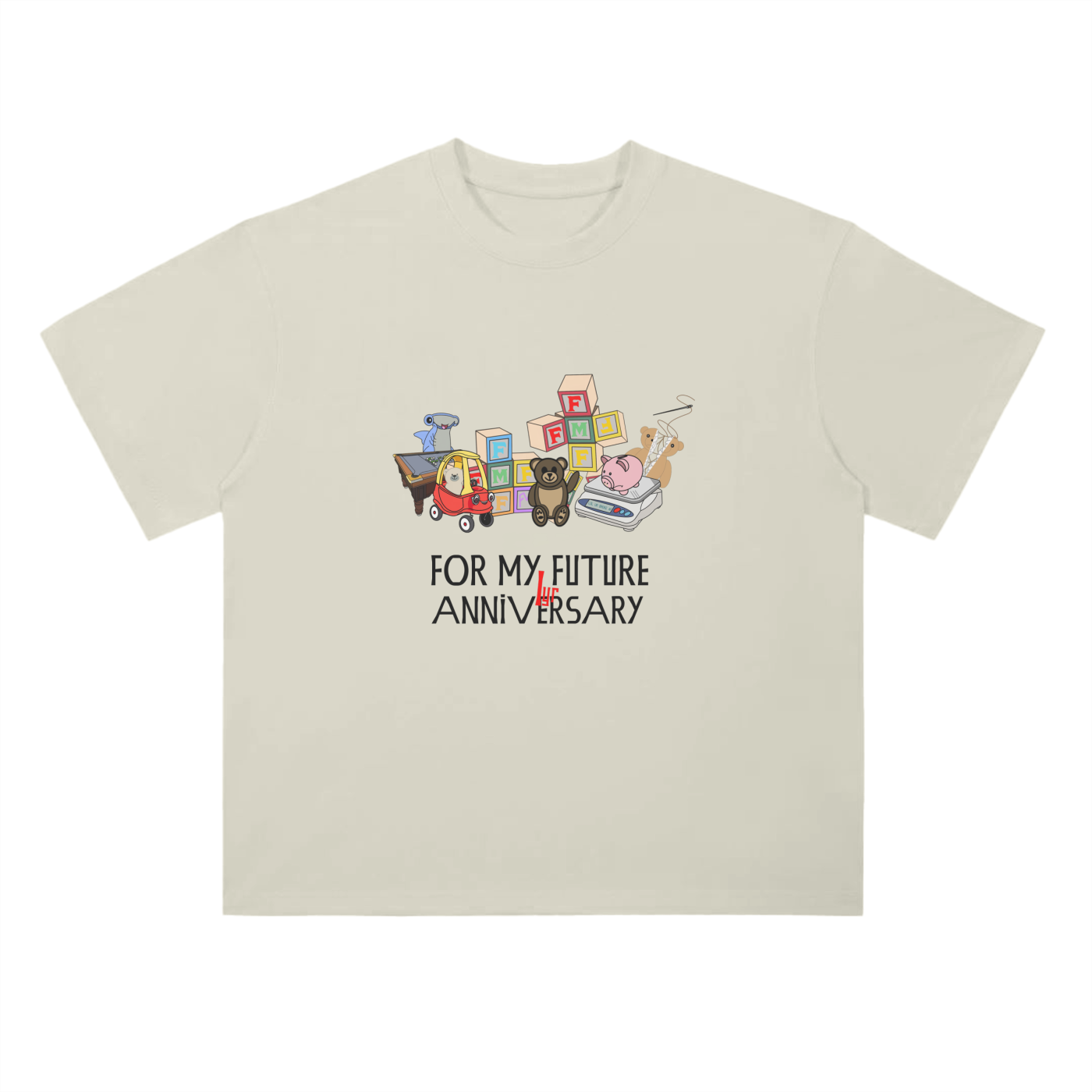“Yr 1” (Red) Drop Shoulder T-Shirt