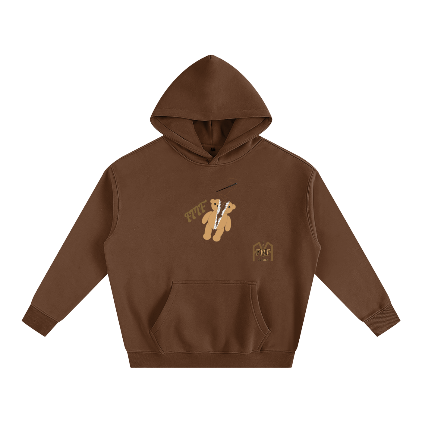 “Torn Teddy” Oversize Fleeced Hoodie