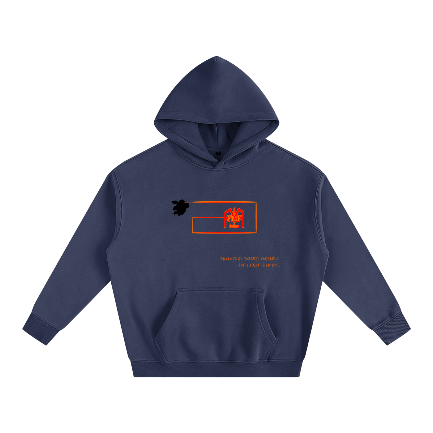 “The Future Is Bright” Oversize Fleeced Hoodie
