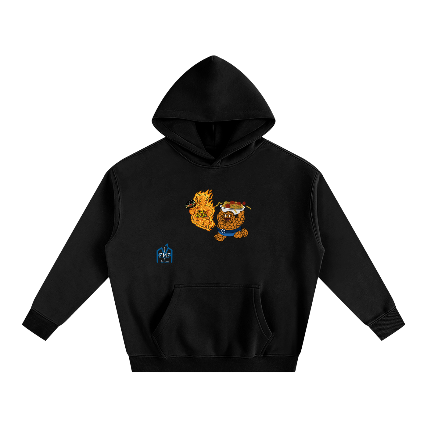 “Hungry Duo” Oversize Fleeced Hoodie