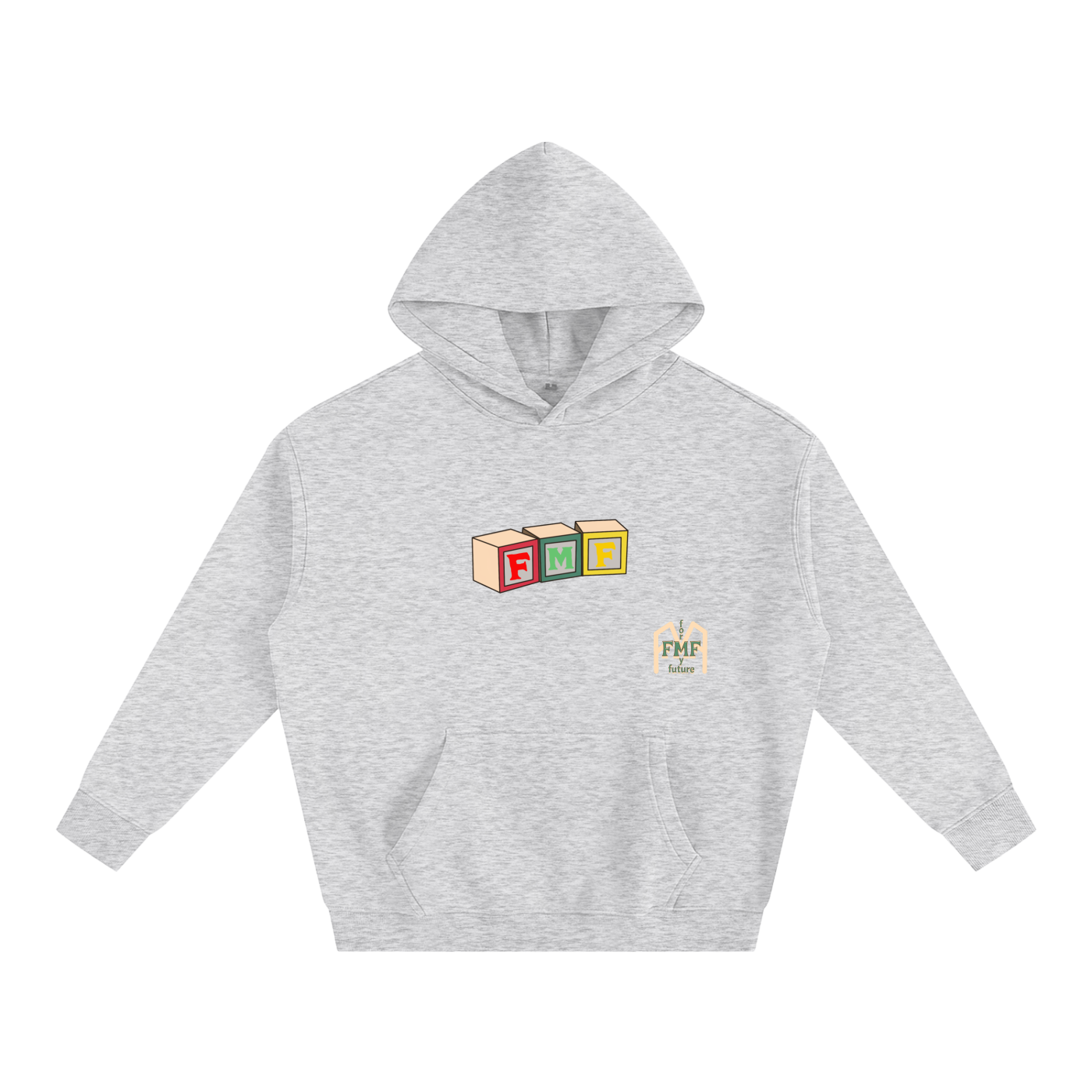 “Building Blocks #2” Oversize Fleeced Hoodie