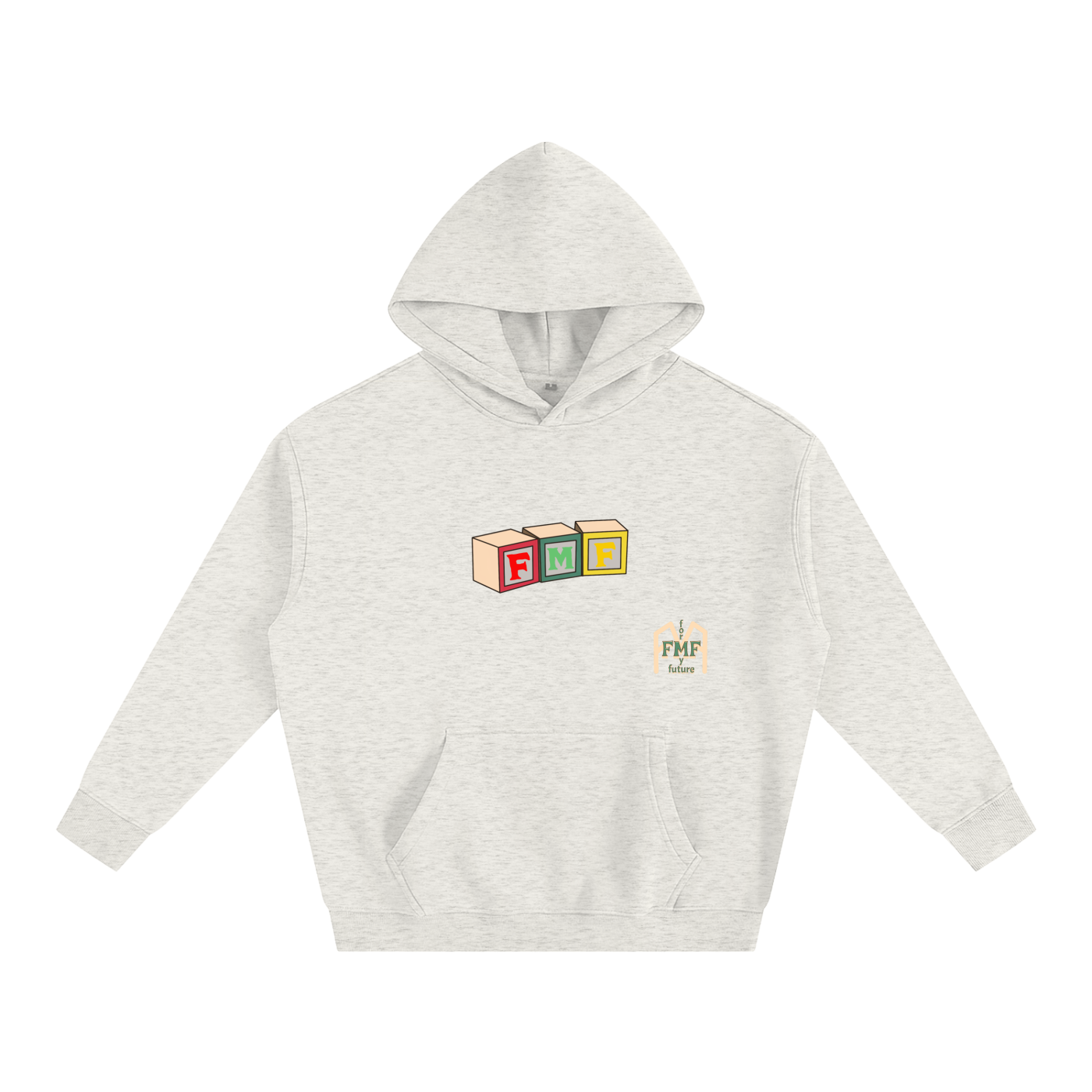 “Building Blocks #2” Oversize Fleeced Hoodie