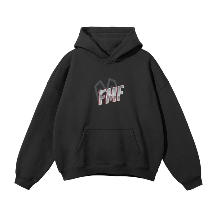 “FMF Shadows” (Silver) Oversized Fleece Hoodie
