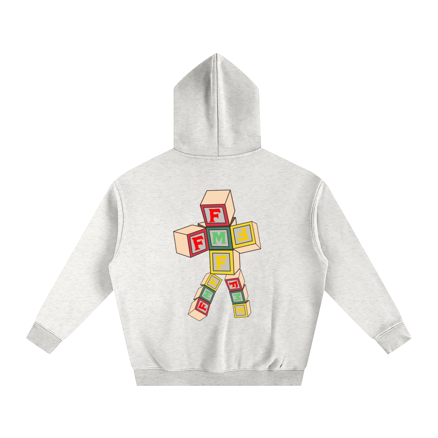 “Building Blocks #2” Oversize Fleeced Hoodie