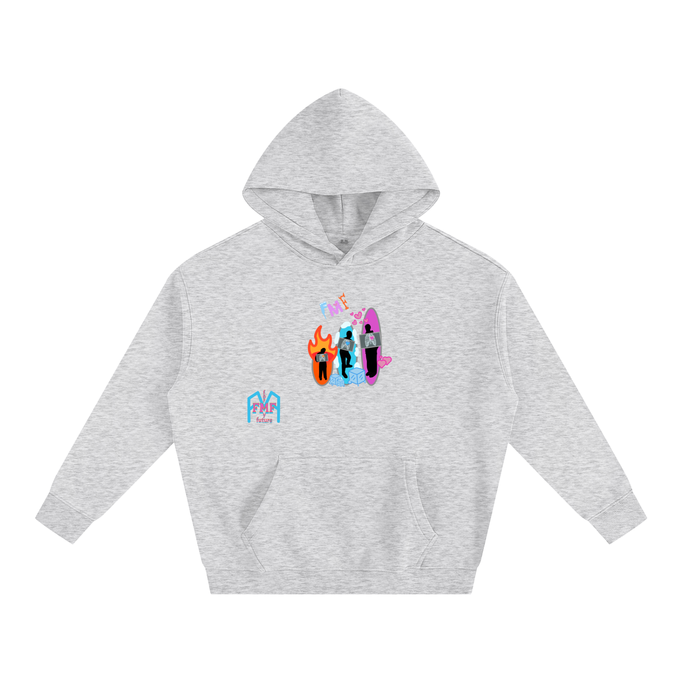 “Silhouettes” Oversize Fleeced Hoodie