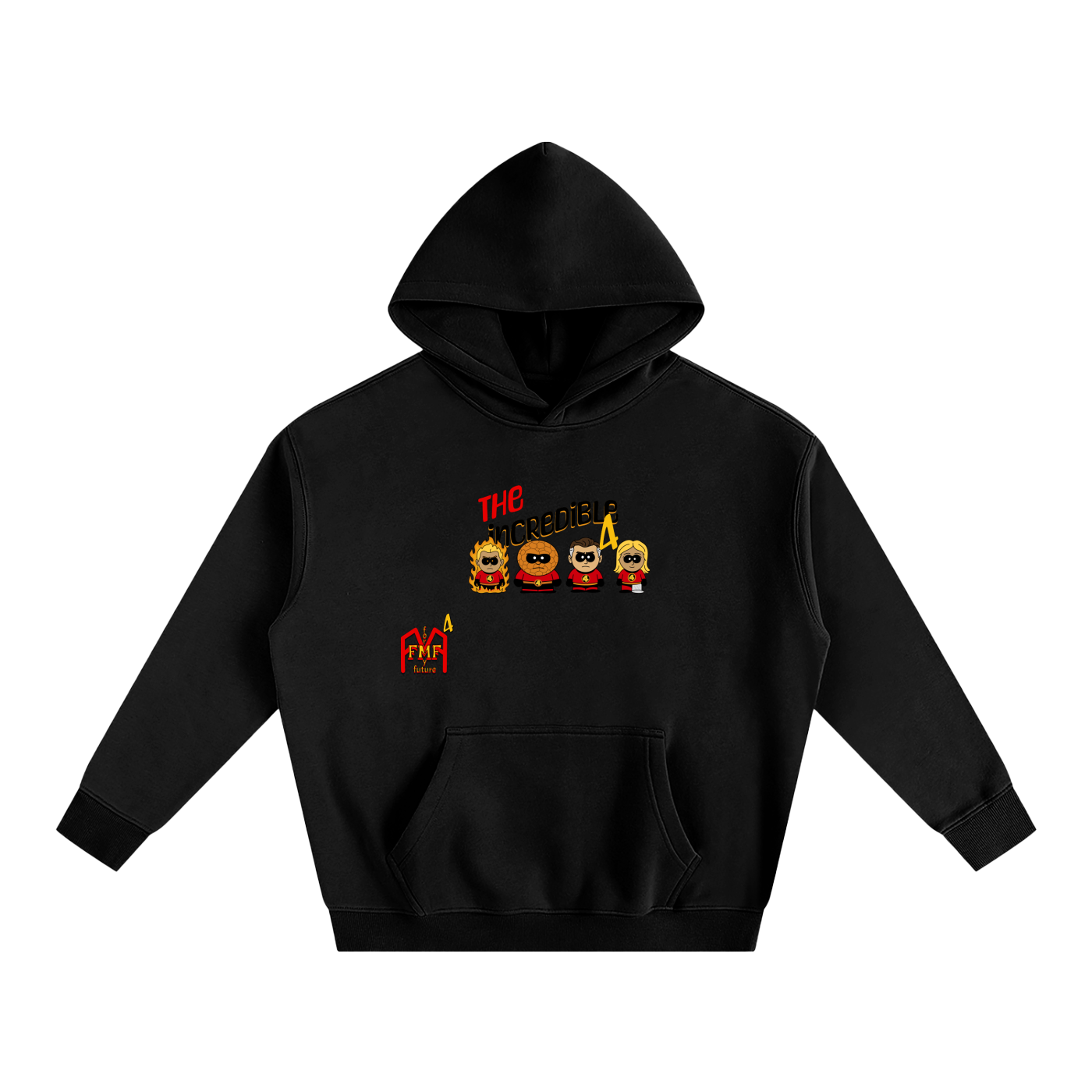 “The Incredible 4” Oversize Fleeced Hoodie