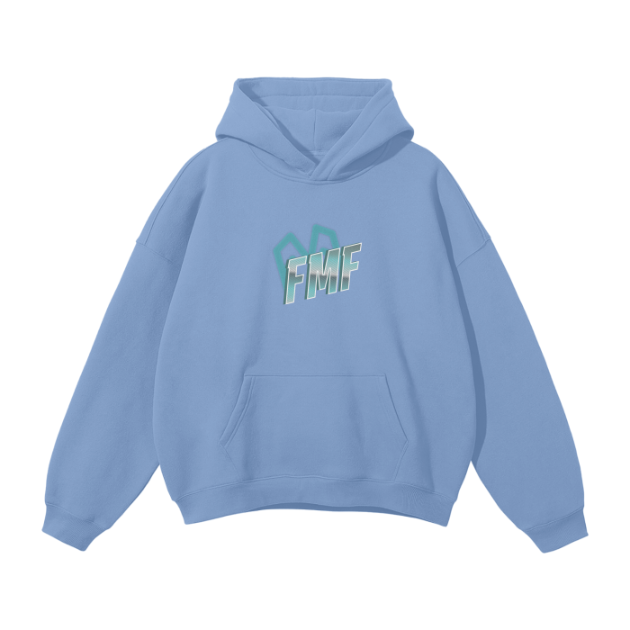 “FMF Shadows” (Blue) Oversized Fleece Hoodie