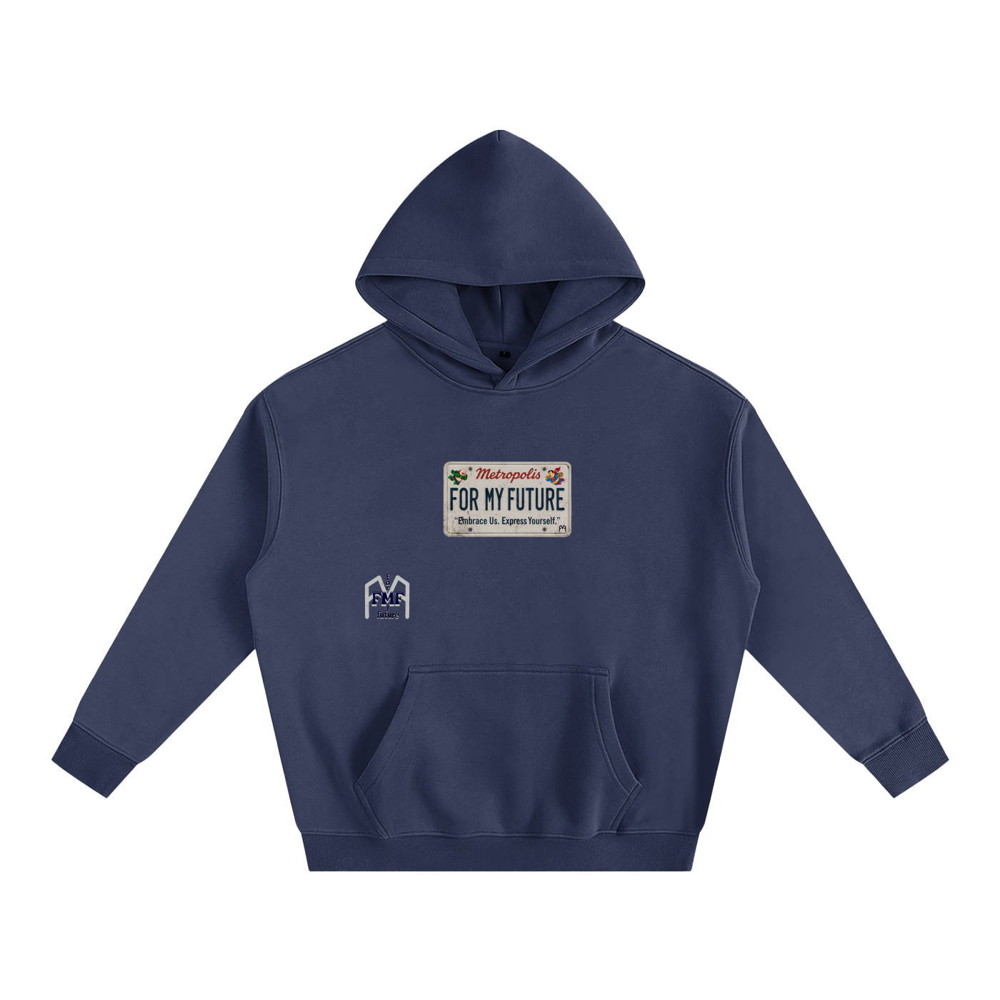 “License Plate” Oversize Fleeced Hoodie