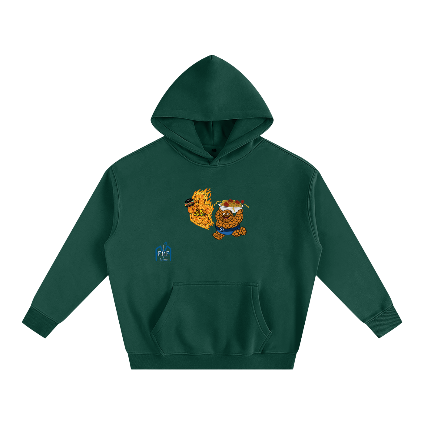“Hungry Duo” Oversize Fleeced Hoodie
