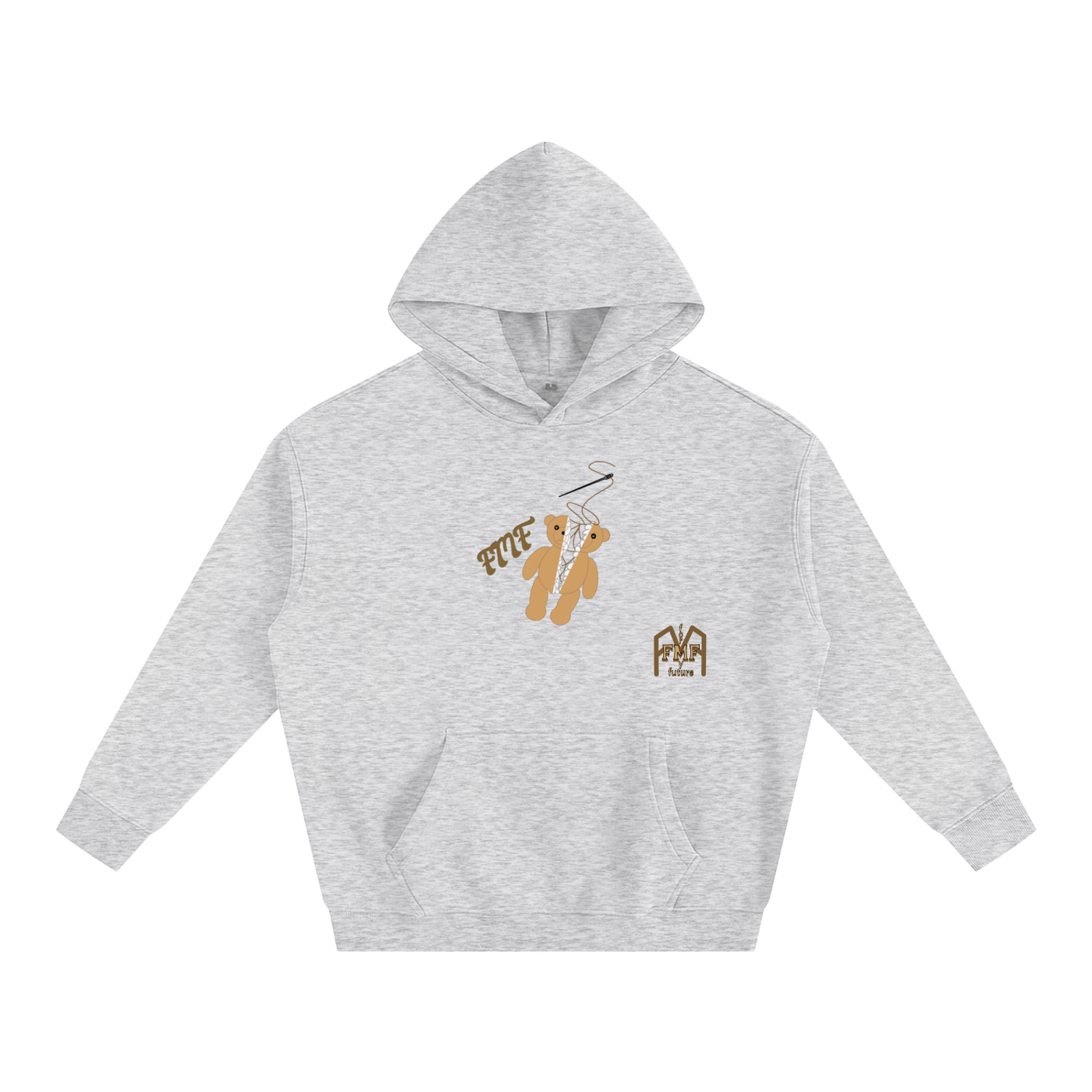 “Torn Teddy” Oversize Fleeced Hoodie