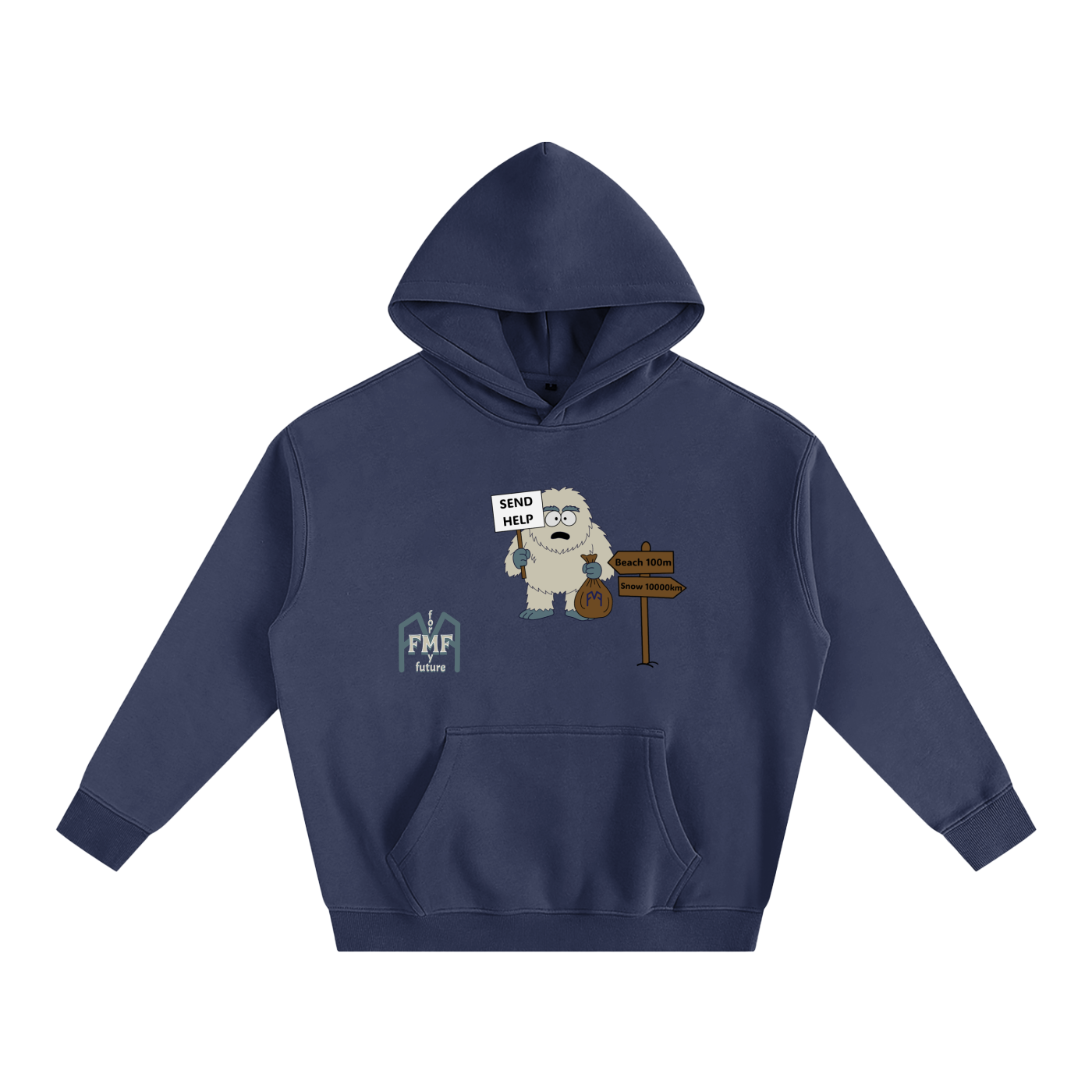 “Send Help” Oversize Fleeced Hoodie