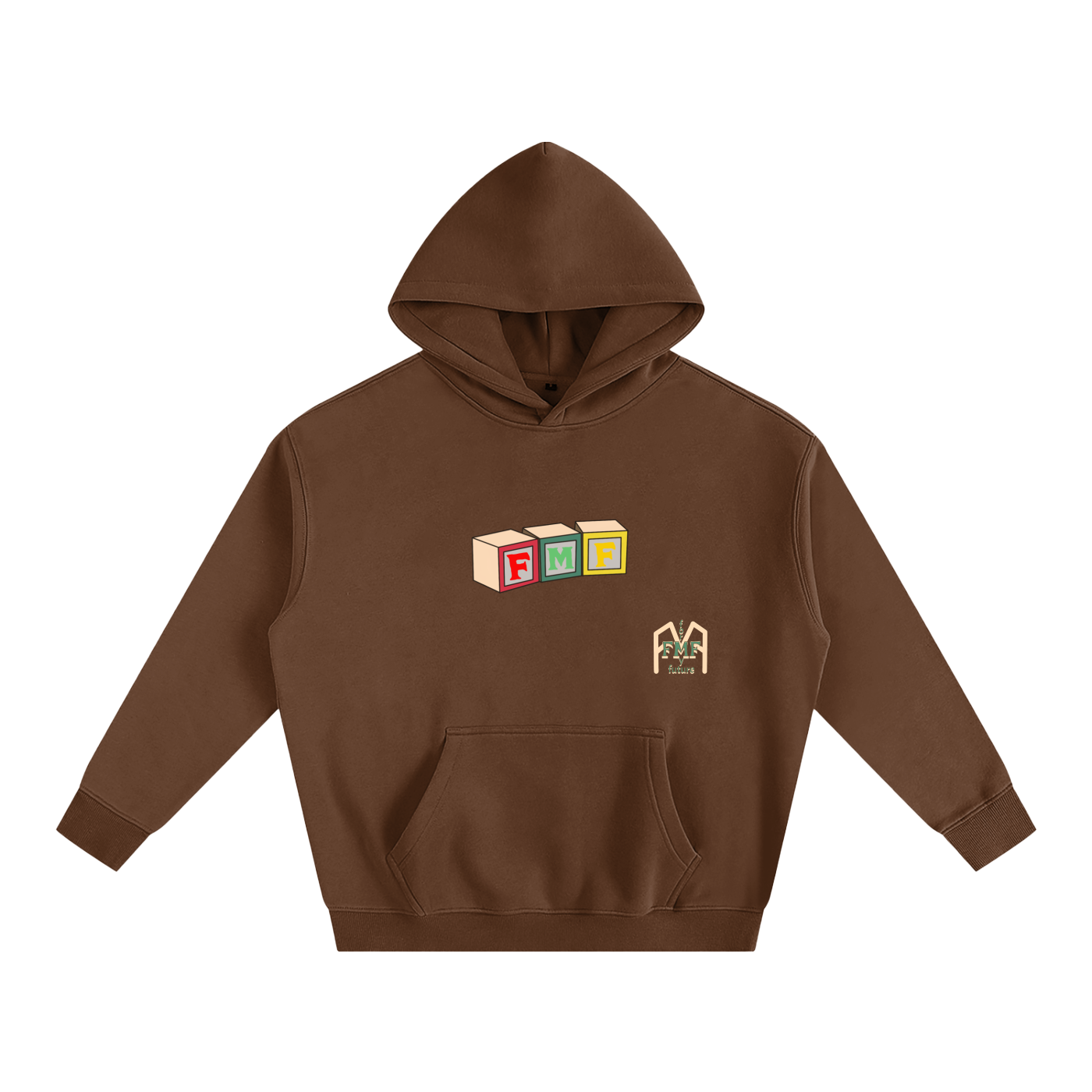 “Building Blocks #2” Oversize Fleeced Hoodie