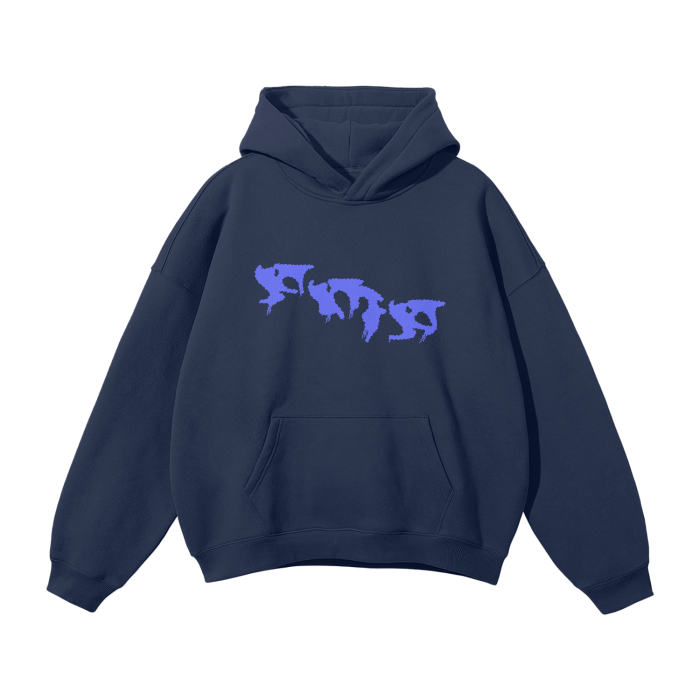 “Graffiti” (Blue) Oversized Hoodie