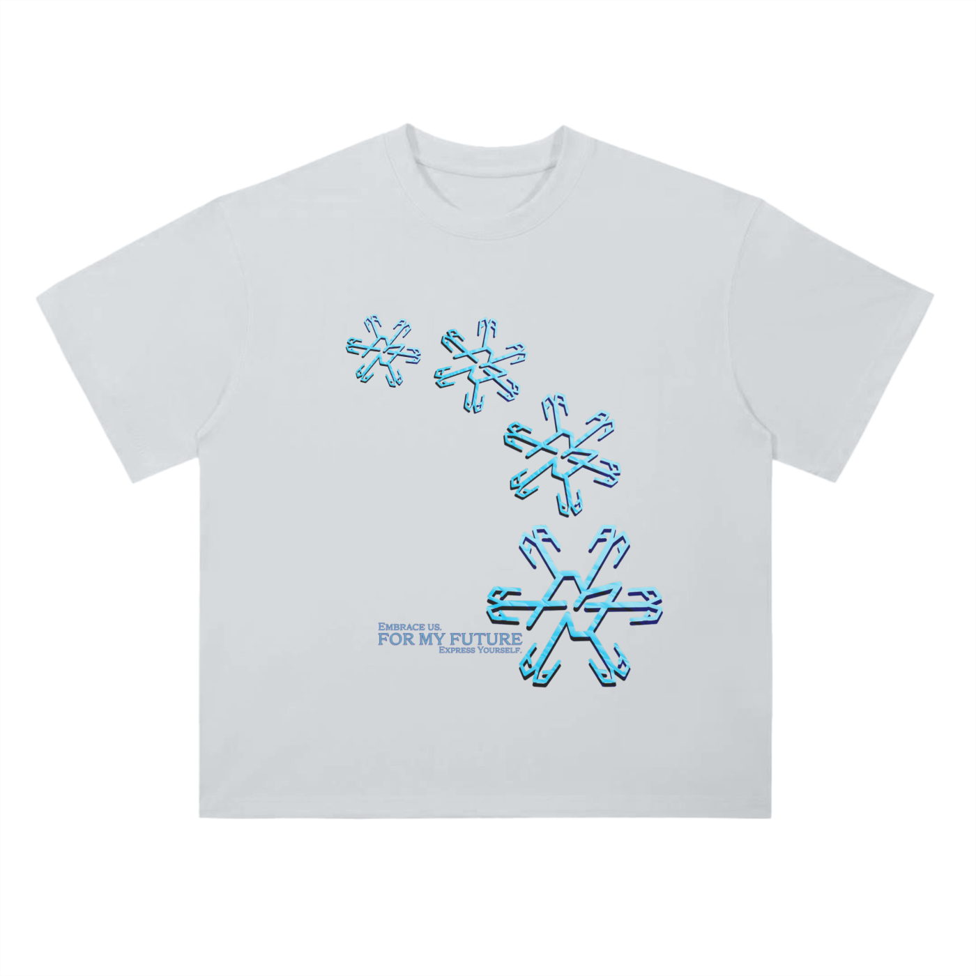 “Snowflakes” Drop Shoulder T-Shirt