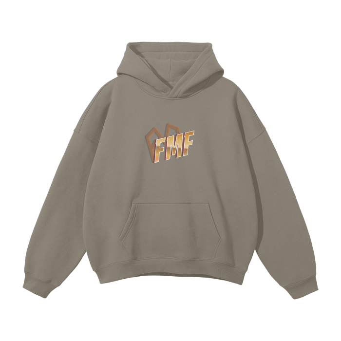 “FMF Shadows” (Brown) Oversized Fleece Hoodie