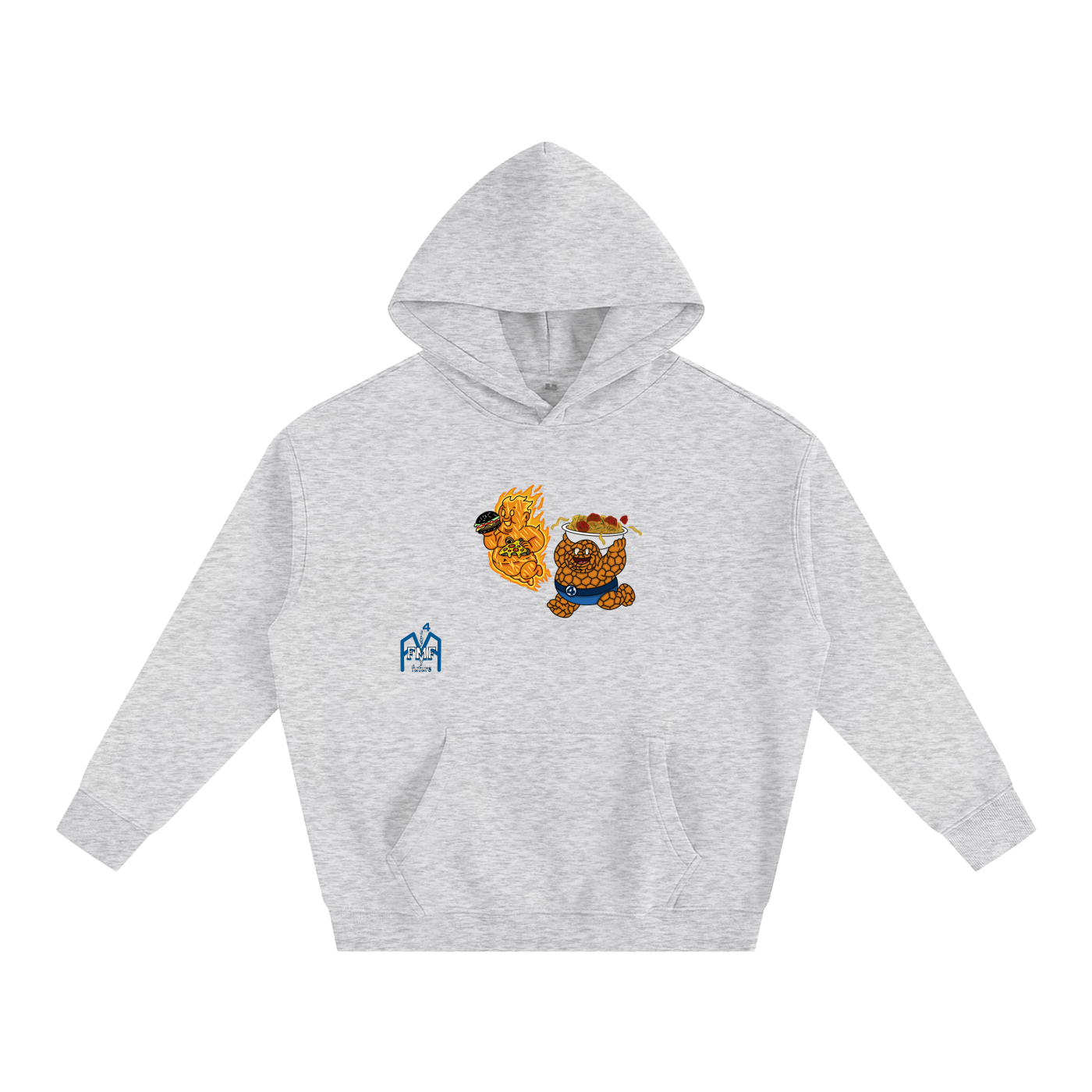 “Hungry Duo” Oversize Fleeced Hoodie