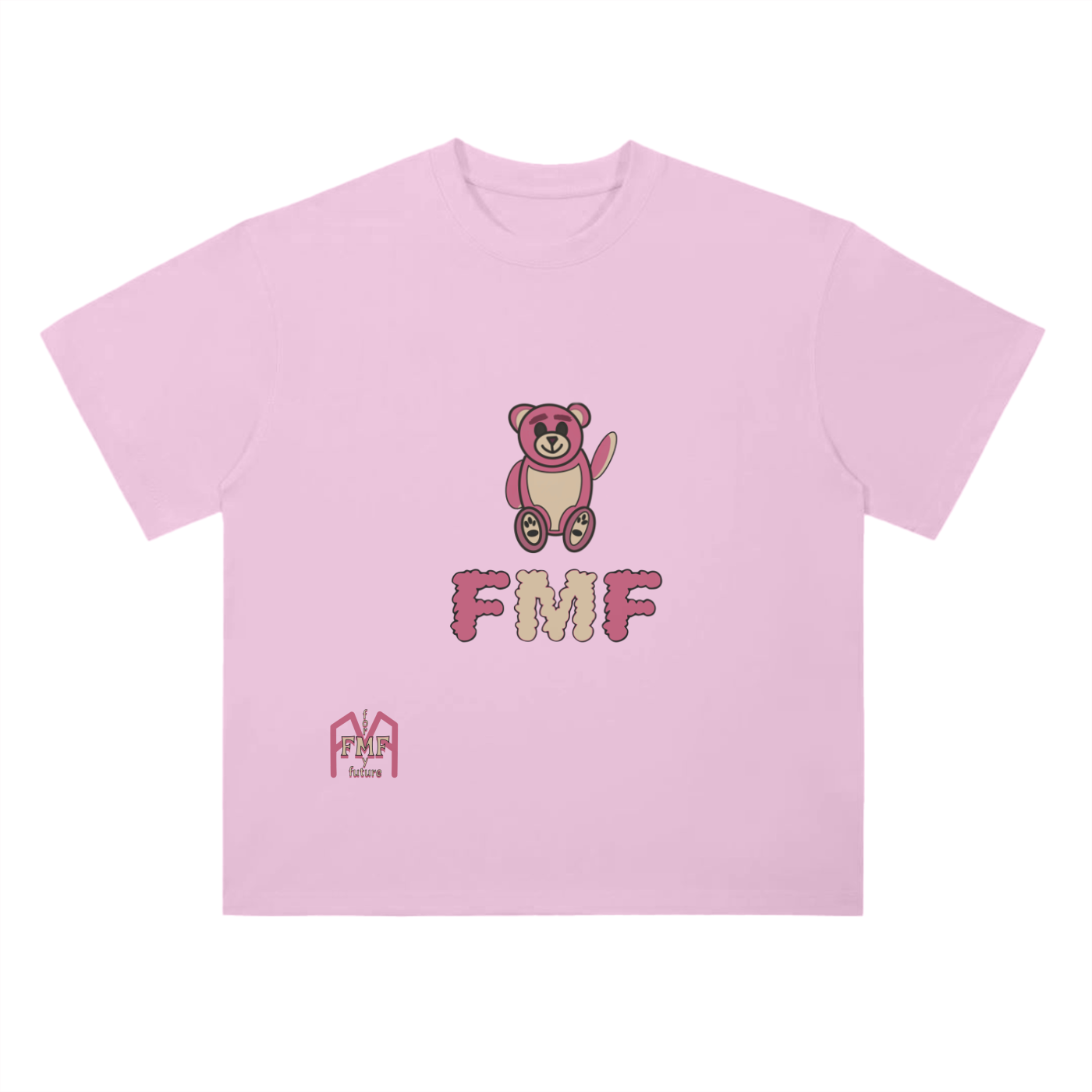 “Pink Bear” Drop Shoulder T-Shirt