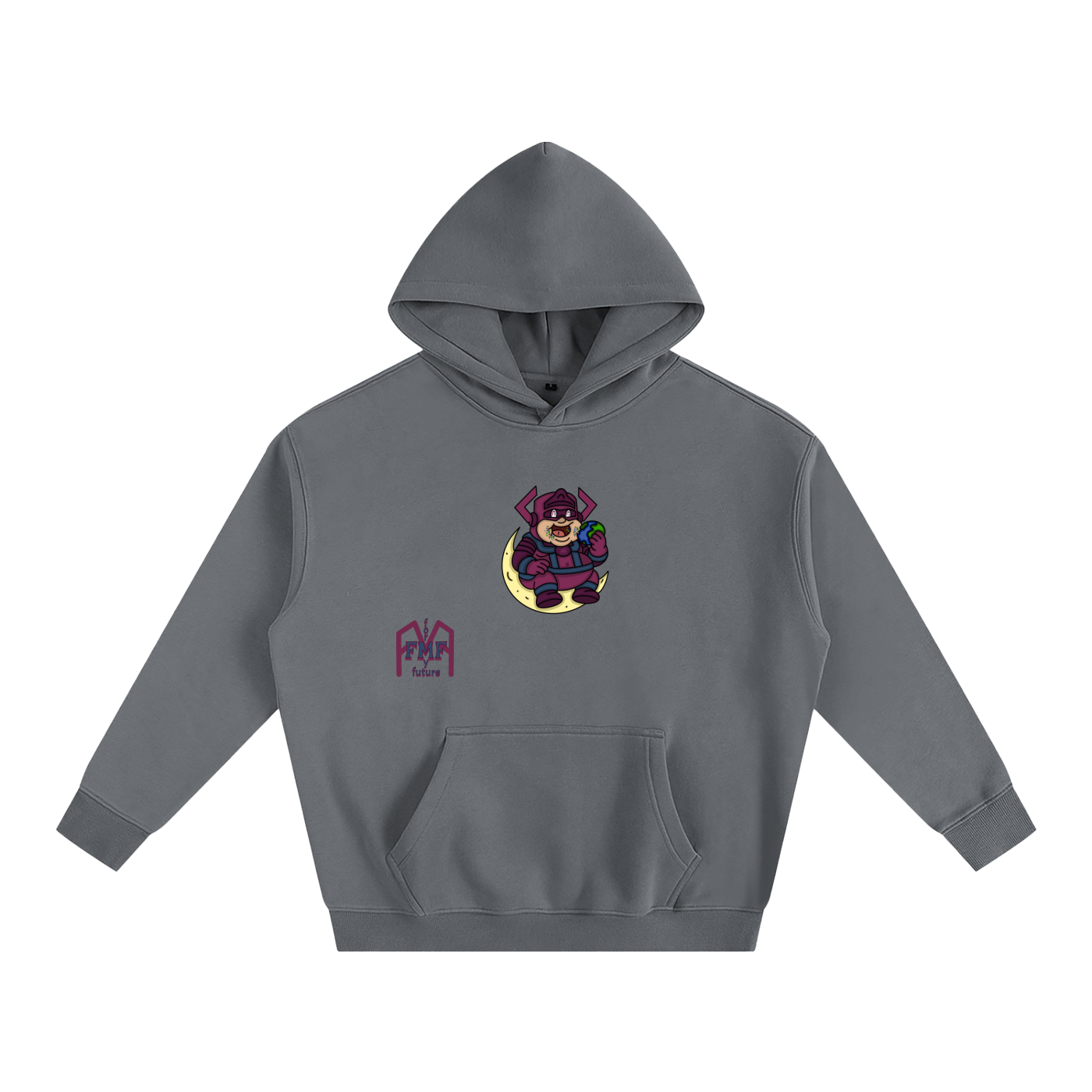 “Devouring Worlds” Oversize Fleeced Hoodie
