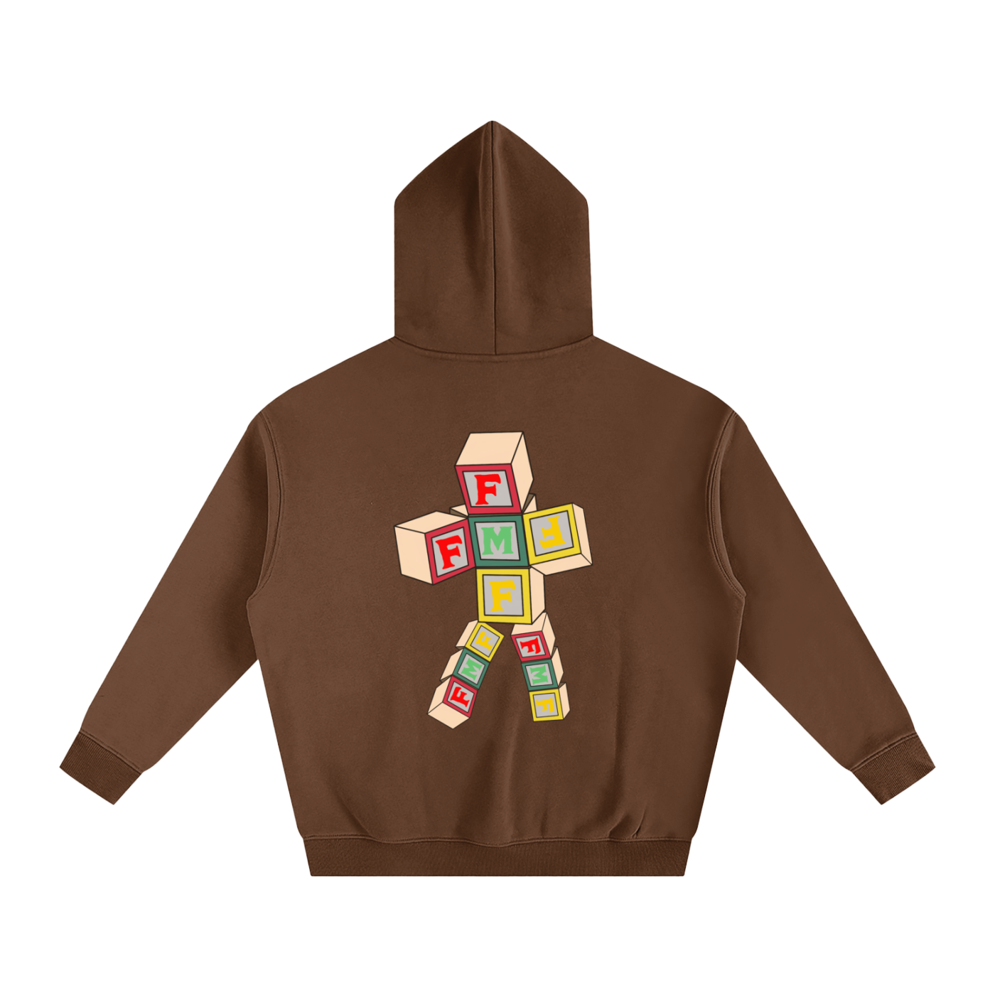 “Building Blocks #2” Oversize Fleeced Hoodie