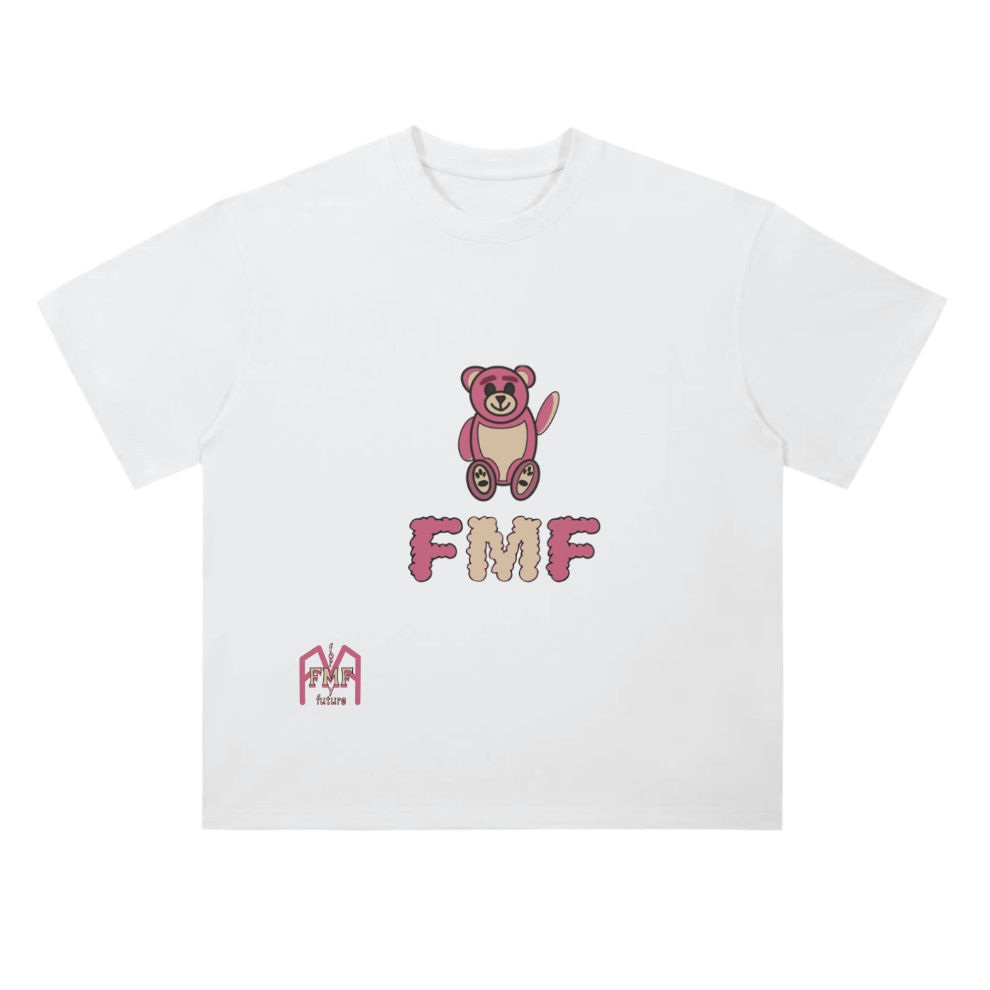 “Pink Bear” Drop Shoulder T-Shirt