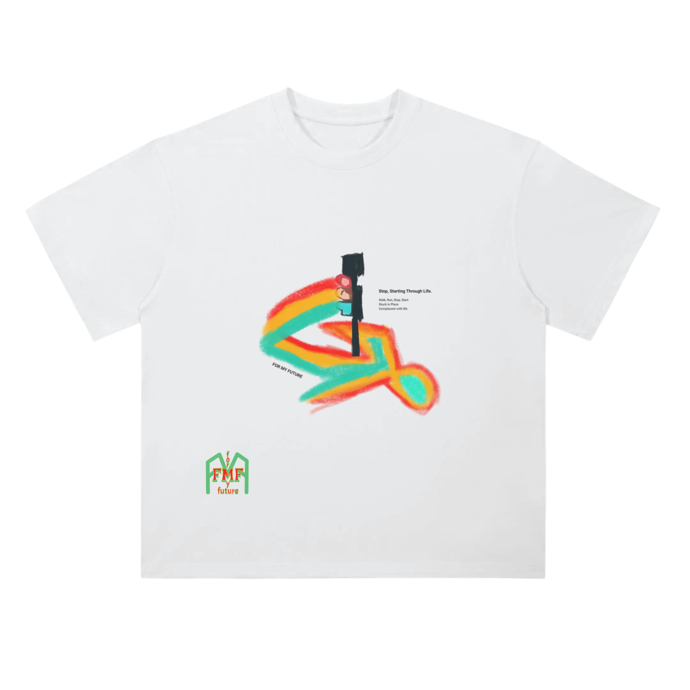 “Stop, Starting” Drop Shoulder T-Shirt