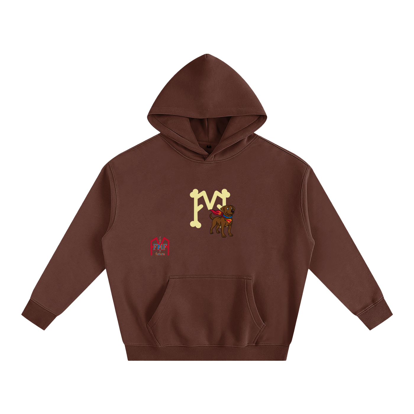 “Super Dog” Oversize Fleeced Hoodie