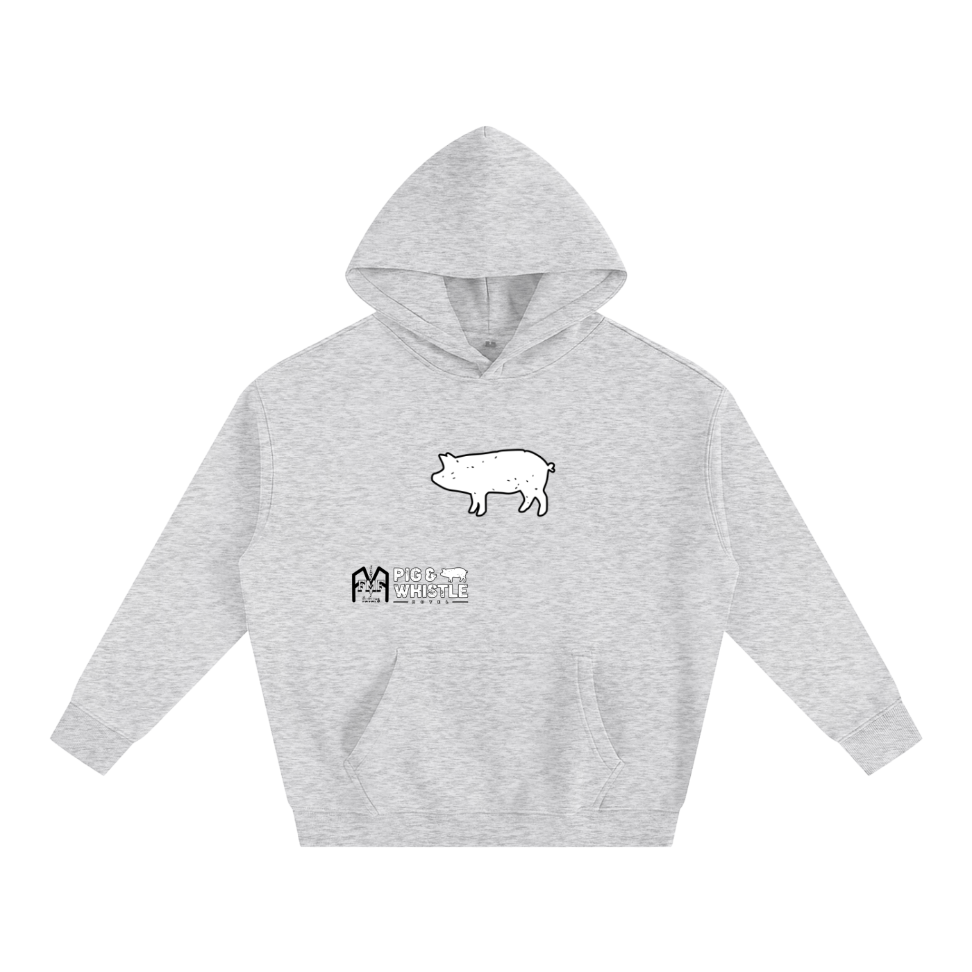 “Piggy” (Inverted) Oversize Fleeced Hoodie