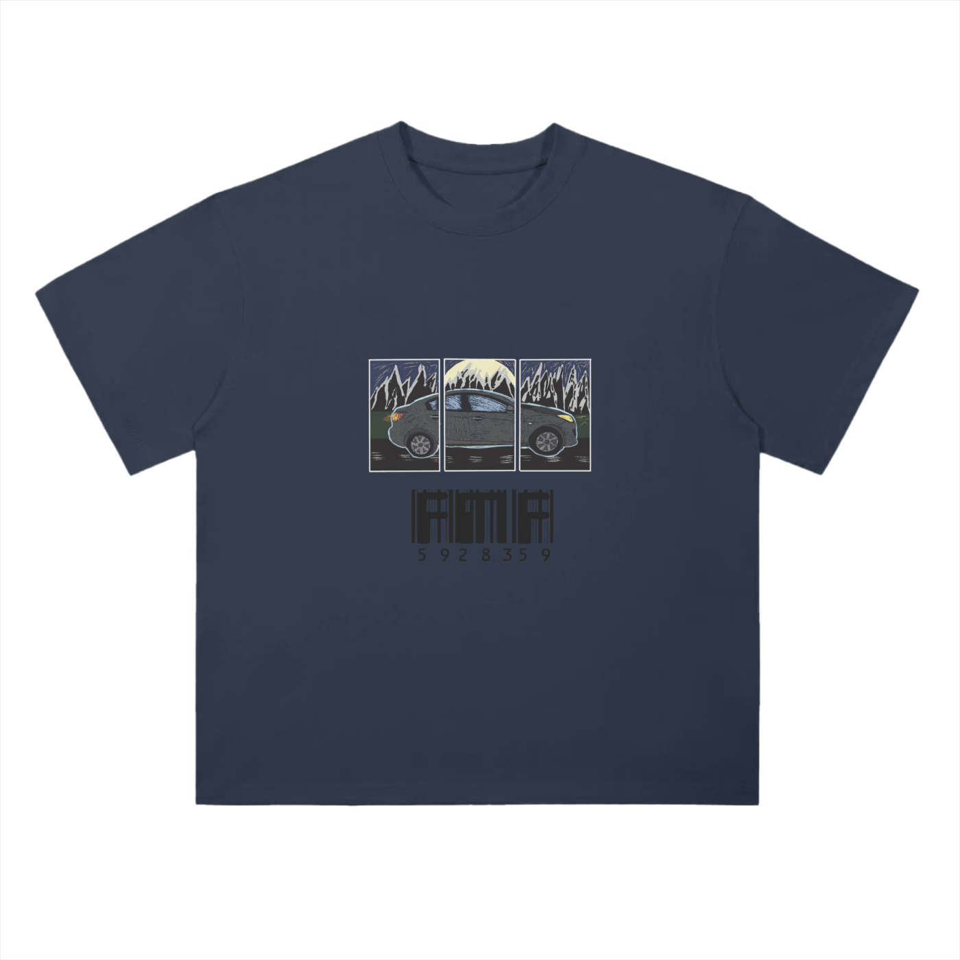 “Barcode” Drop Shoulder T-Shirt