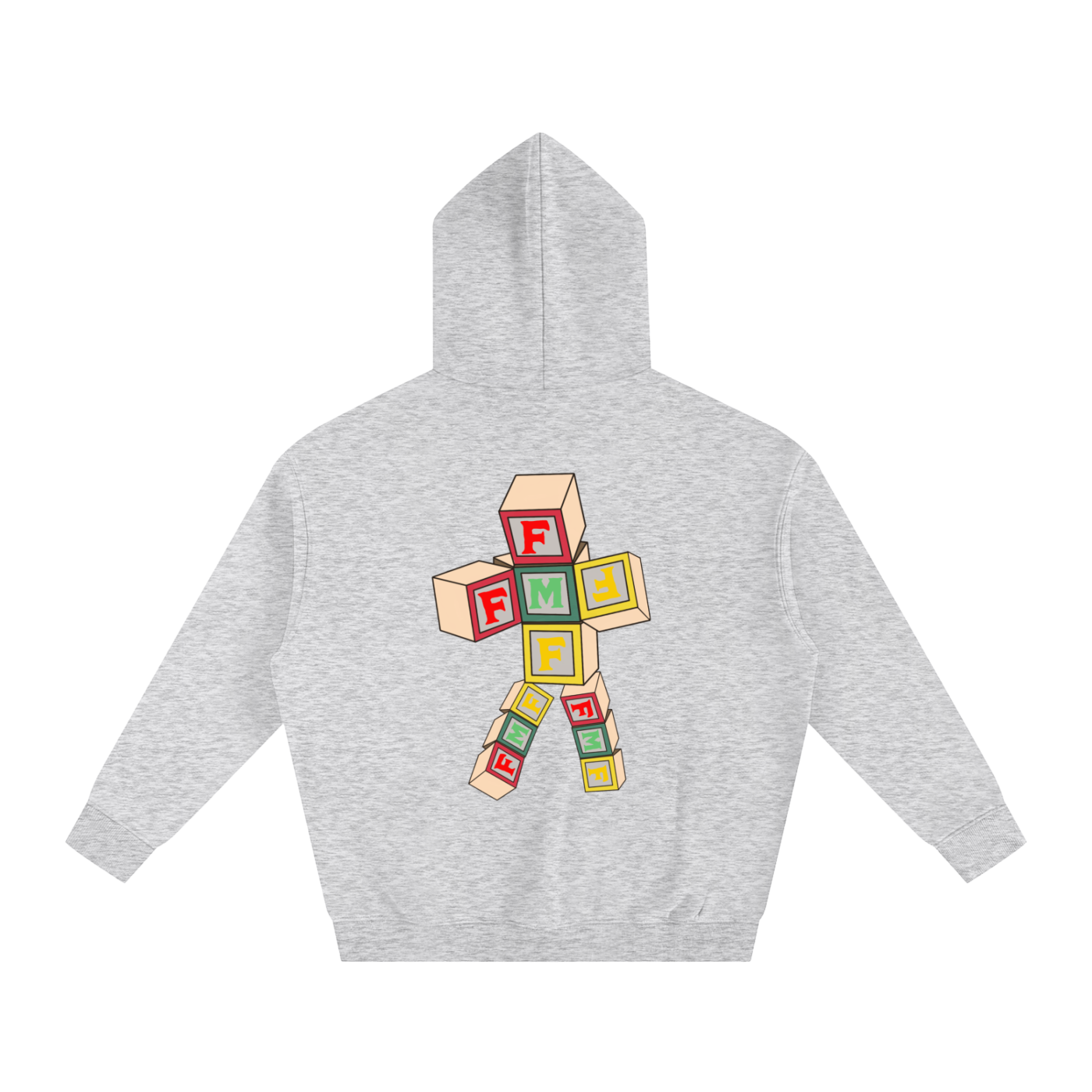 “Building Blocks #2” Oversize Fleeced Hoodie