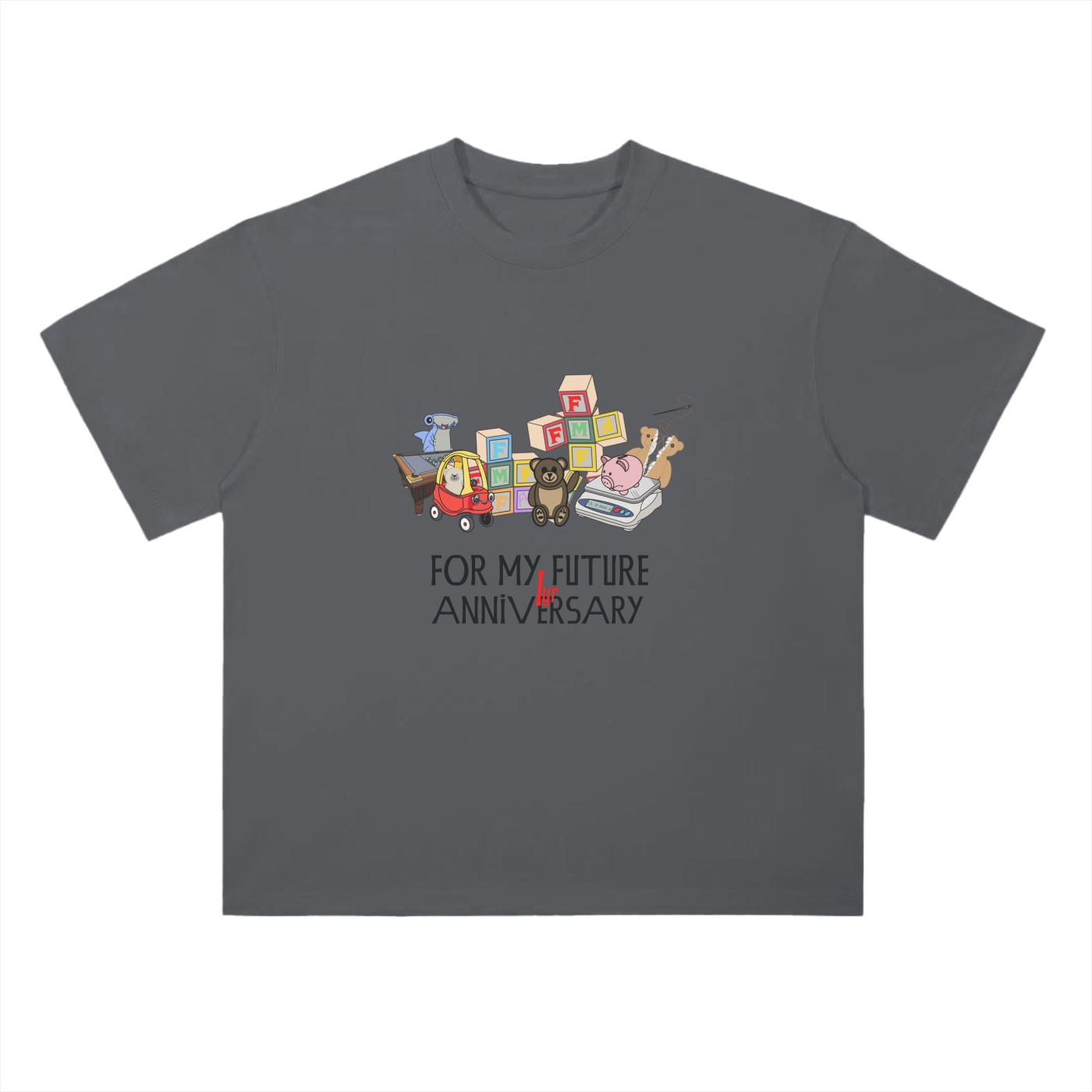 “Yr 1” (Red) Drop Shoulder T-Shirt