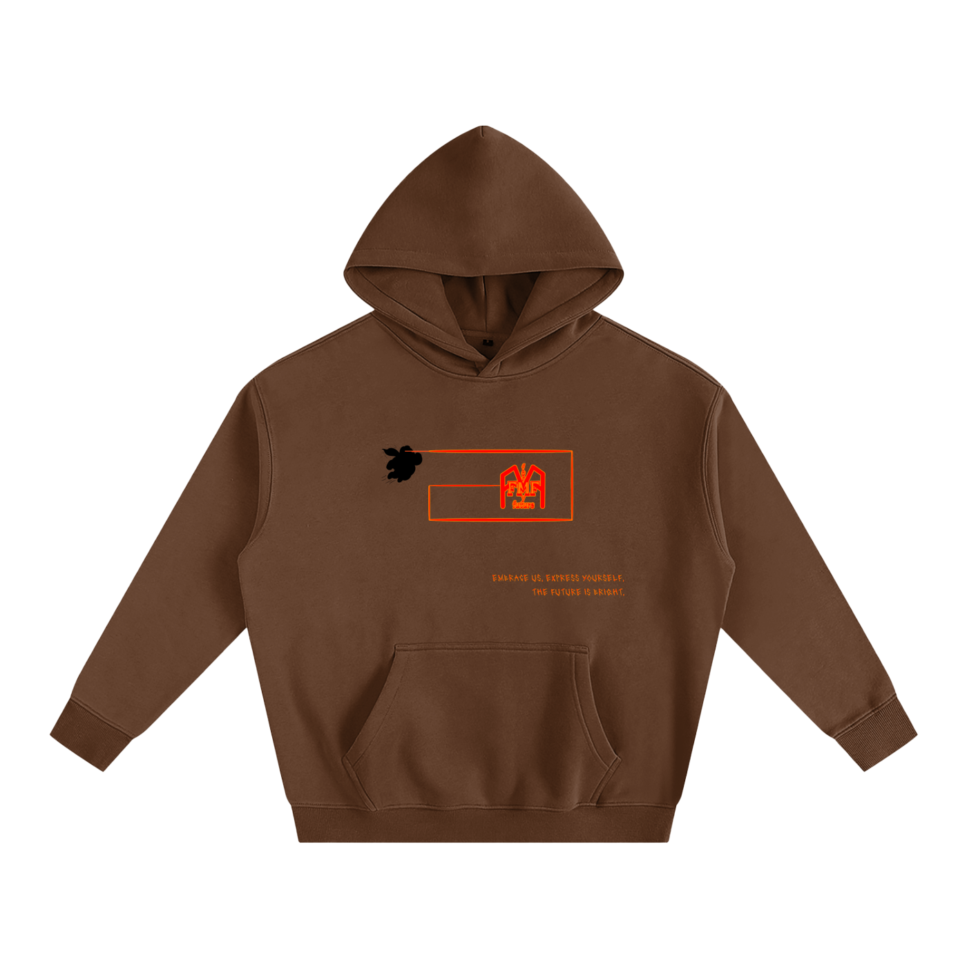 “The Future Is Bright” Oversize Fleeced Hoodie