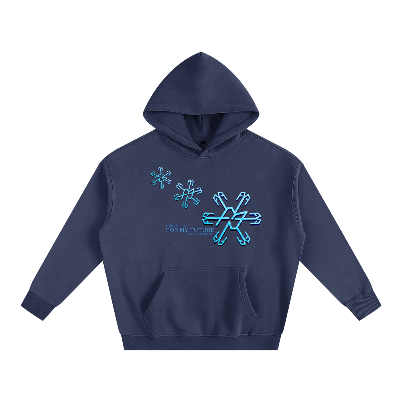 “Snowflakes” Oversize Fleeced Hoodie