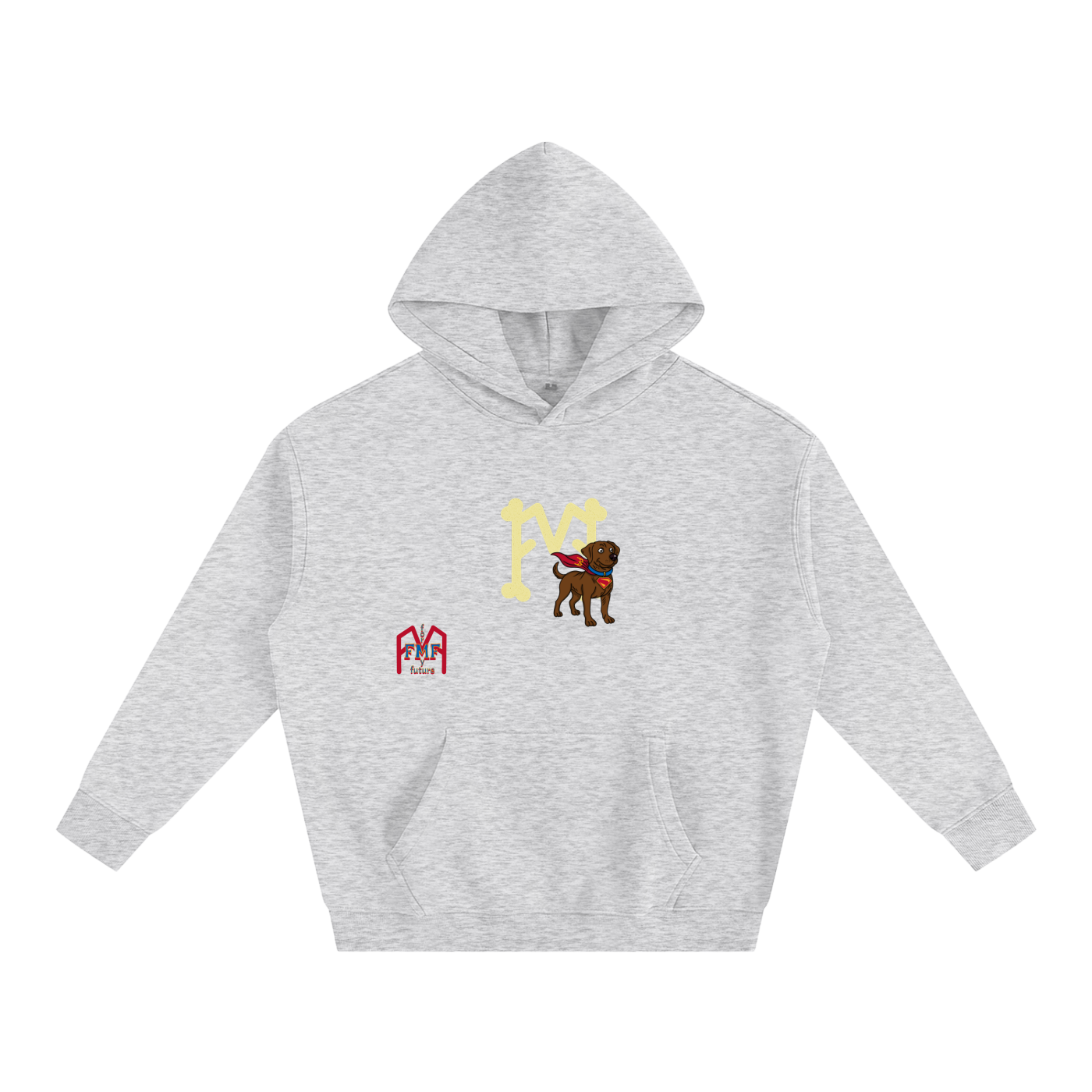 “Super Dog” Oversize Fleeced Hoodie