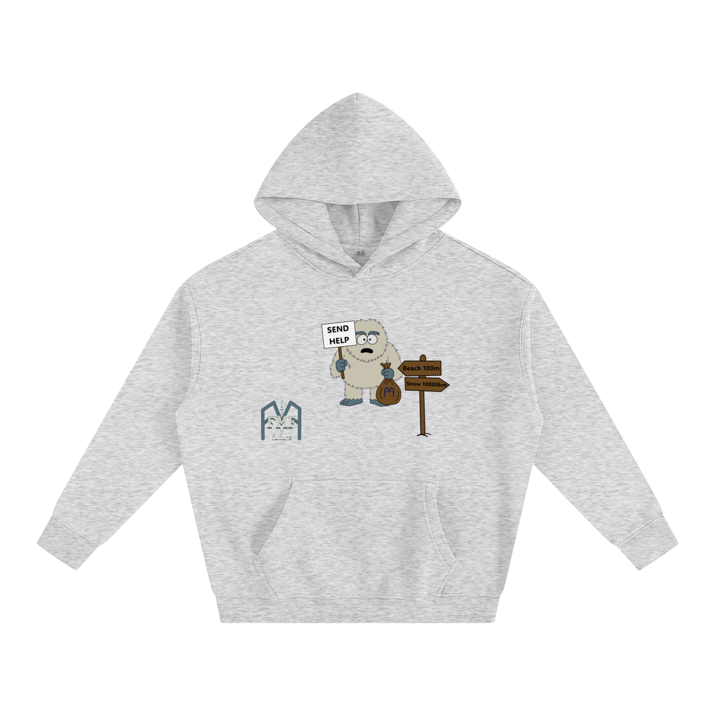 “Send Help” Oversize Fleeced Hoodie