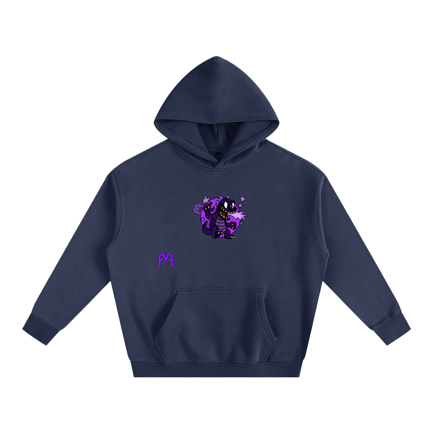 “Atom-Breath Menace” Oversize Hoodie