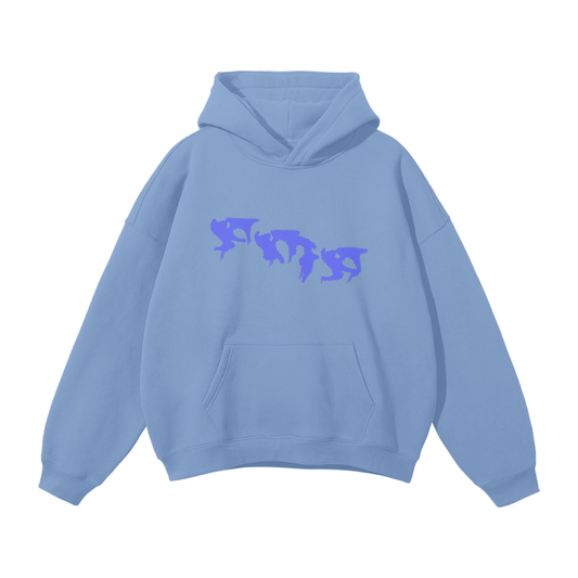 “Graffiti” (Blue) Oversized Hoodie