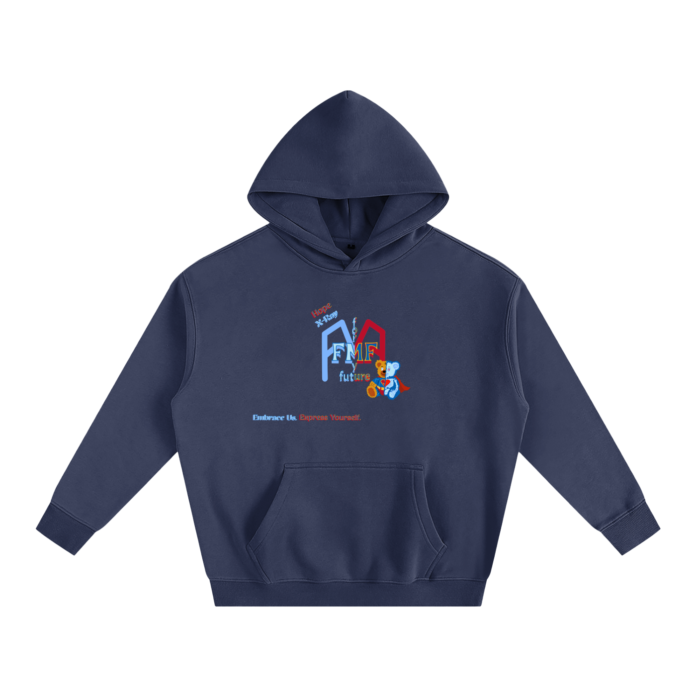 “Super Teddy” (X-Ray) Oversize Fleeced Hoodie