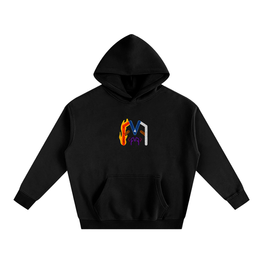 “Cosmic Rays” Oversize Fleeced Hoodie