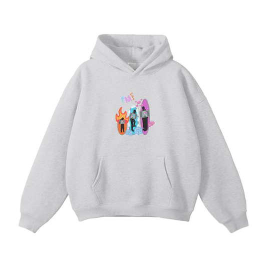 “Silhouettes” Oversized Fleece Hoodie