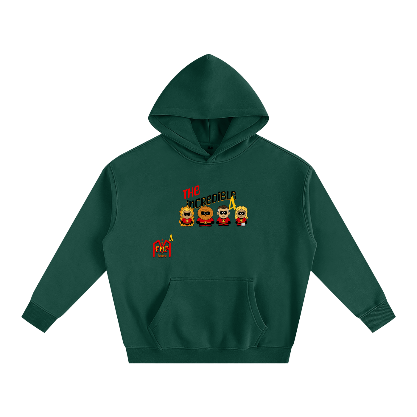 “The Incredible 4” Oversize Fleeced Hoodie